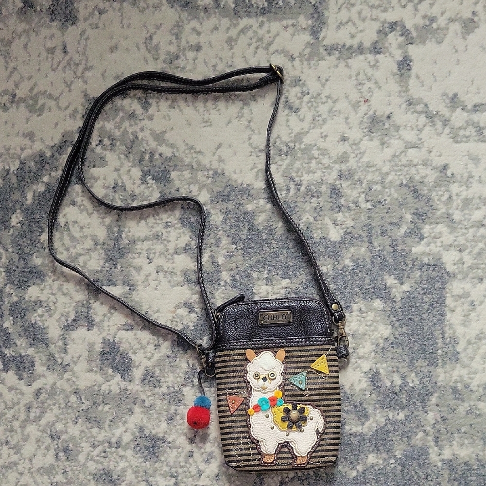 Chala Brown and Teal Polka Dot Wallet